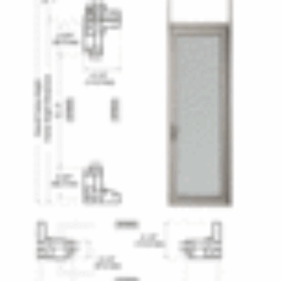 CRL TND91211L0 Custom Clear Anodized Series 900 Hinge Left Swing Out Single Terrace Door with Transom Frame, 3-3/4″ Bottom Rail, and Standard Threshold